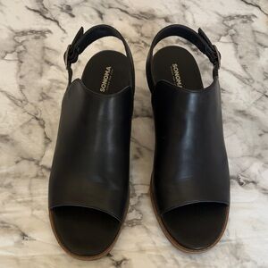 Sonoma Women's Black Open-Toe Sandals